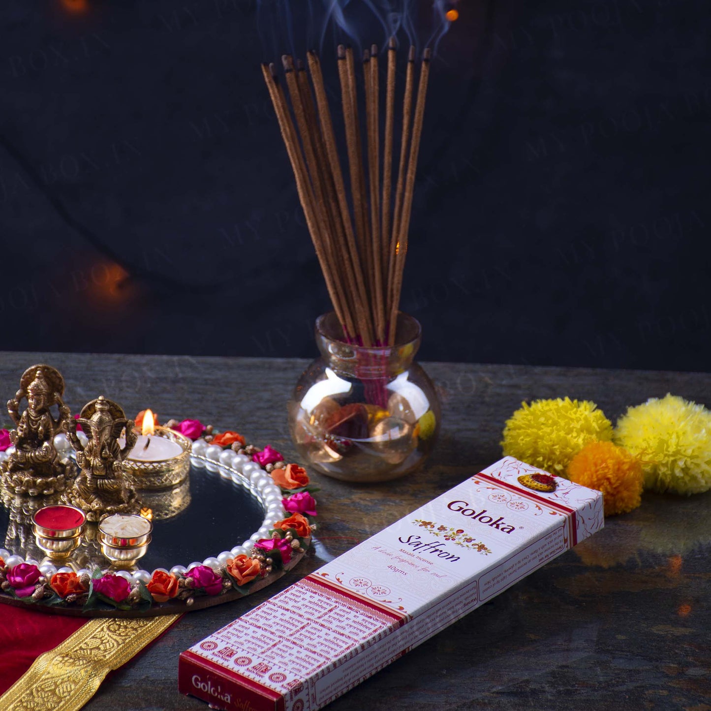 Goloka Premium Saffron Agarbatti
