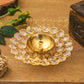 Crystal Embellished Brass Diya