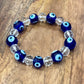 Feng Shui Turkish Evil Eye and Diamond Cut Clear Quartz