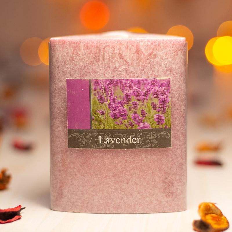 Pink Lavender Triangle Candle