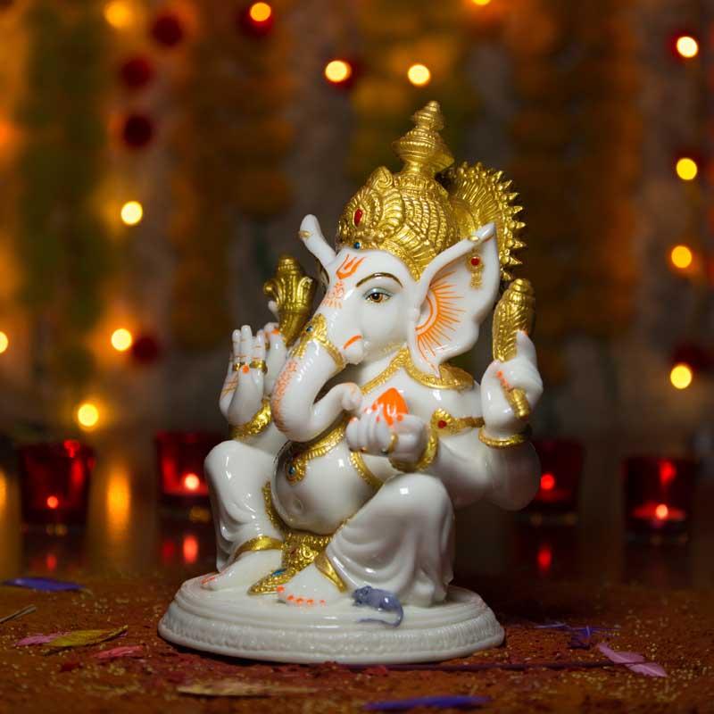 Handcrafted Marble Ganesha