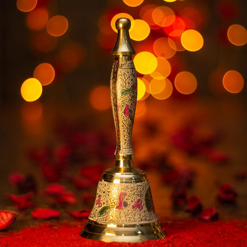 Handcrafted White Brass Pooja Bell