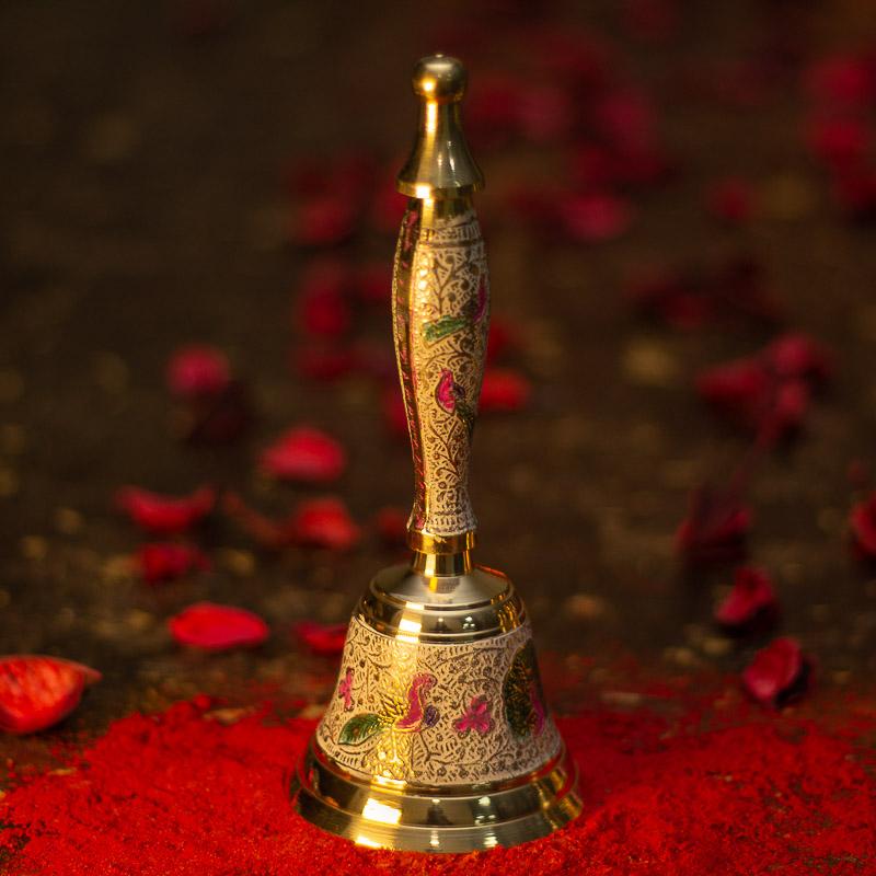 Handcrafted White Brass Pooja Bell
