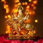 Handcrafted White & Golden Sherawali Maa