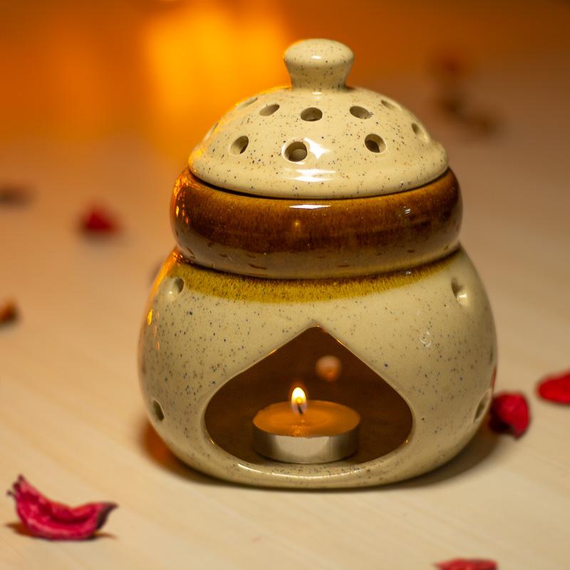 Brown & Cream T-Light Aroma Diffuser