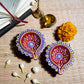 Eco Friendly Red Diya (set of 2)
