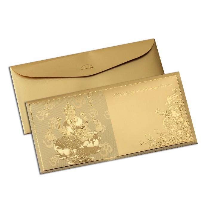 24K Gold Foil Laxmi Sagan Envelope (Set of 12)