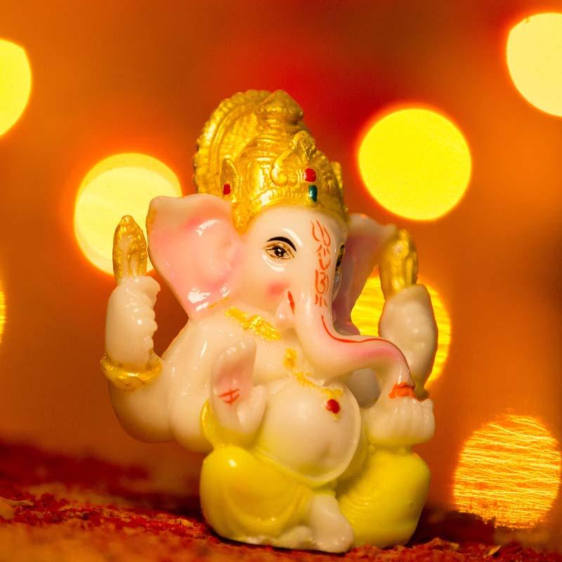 Marble Lord Ganesha Figurine for Home Décor