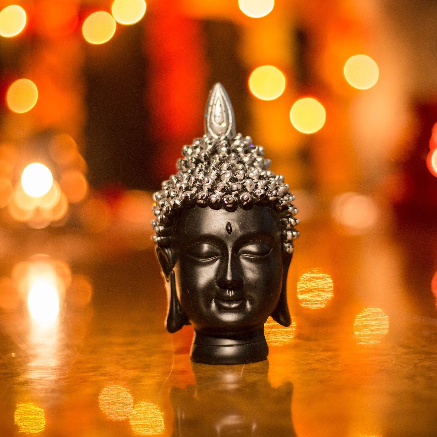 Serene Buddha Head Figurine
