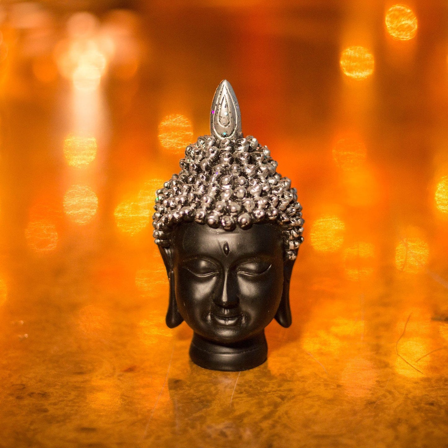 Serene Buddha Head Figurine