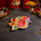 8INCH Eco Friendly Peacock Panch Jyot Diya