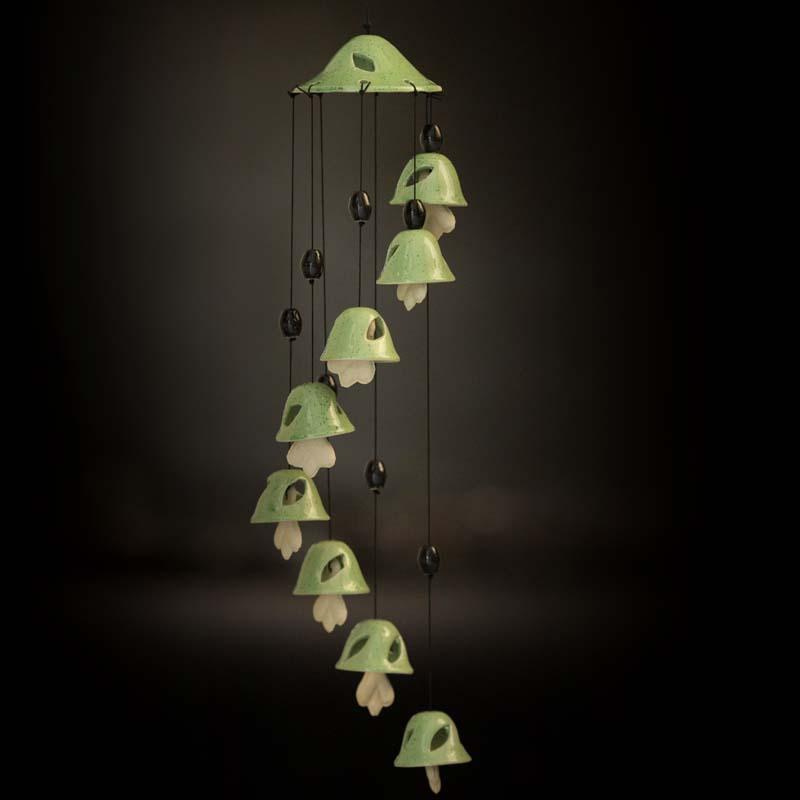 Handcrafted Lemon Green Wind Chime for Décor