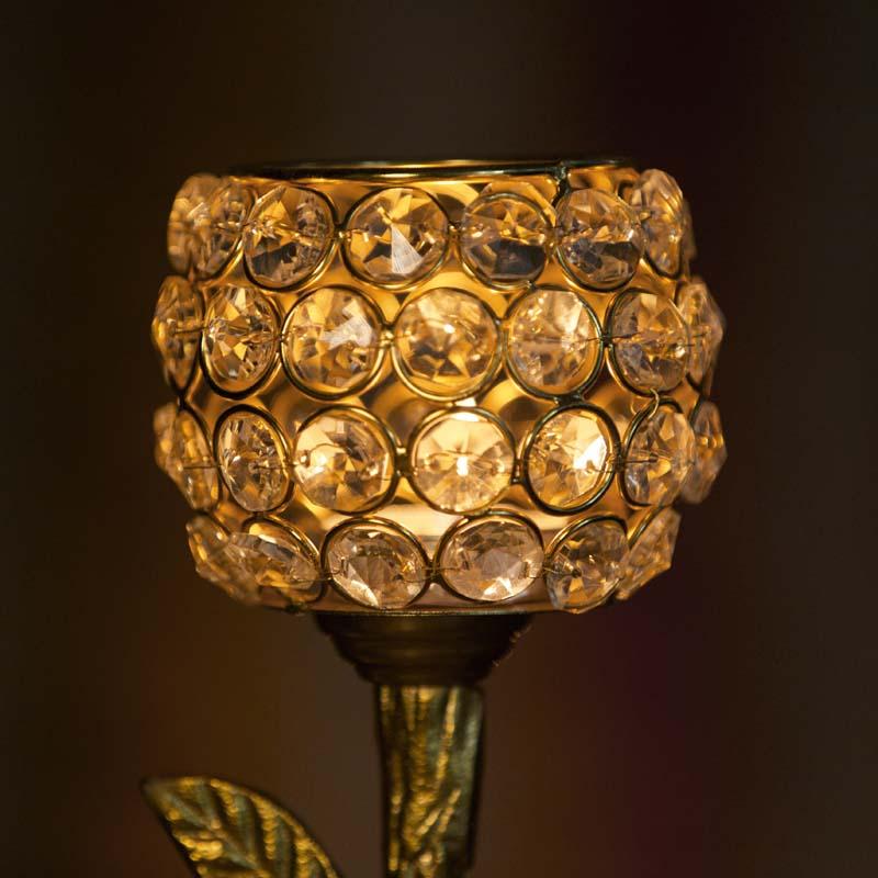 Stunning Crystal Candle Holder with Stand