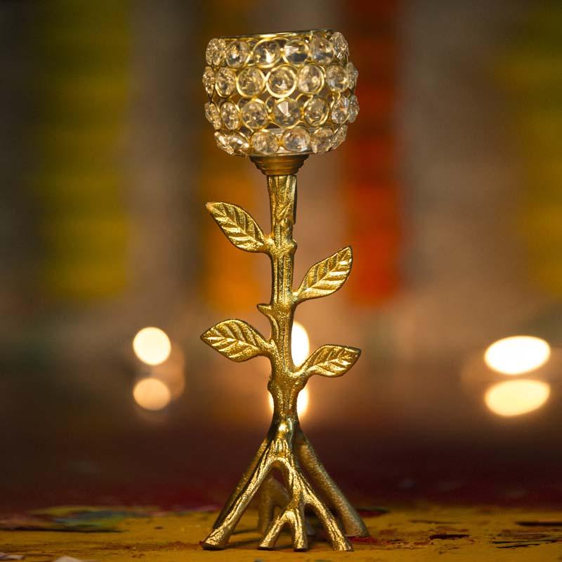 Stunning Crystal Candle Holder with Stand