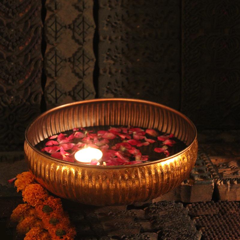 Exquisite Handcrafted Antique Urli in Copper Shade