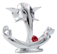 Silver Plated Flower Ganesha