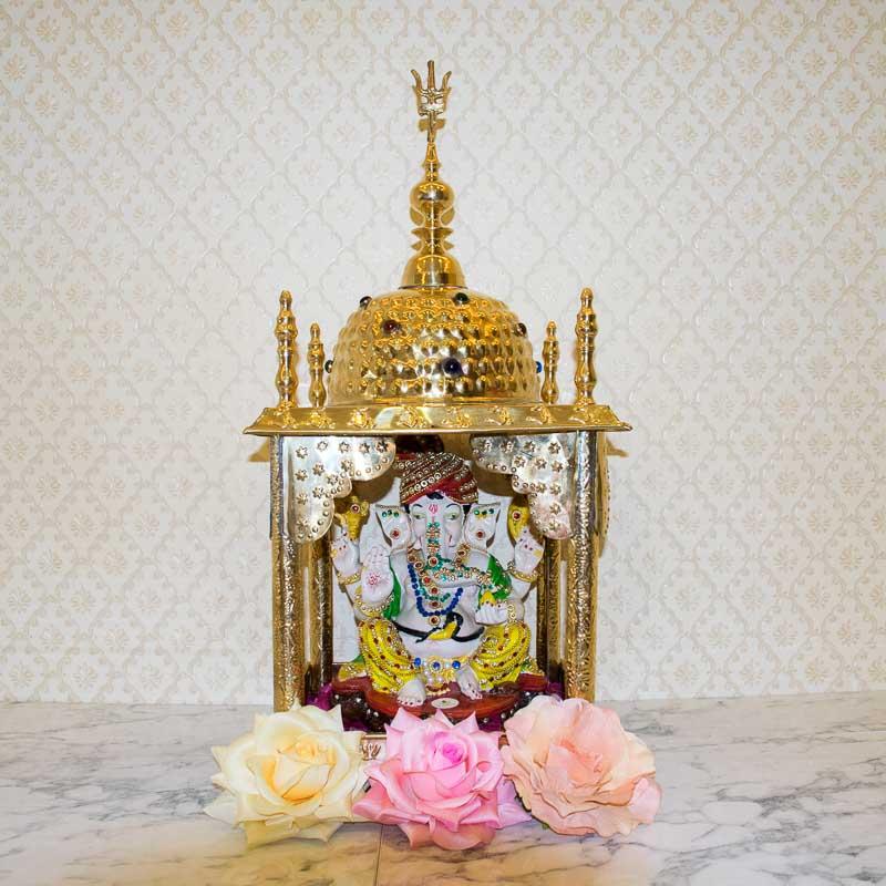 Jewelled Brass Pooja Mandir