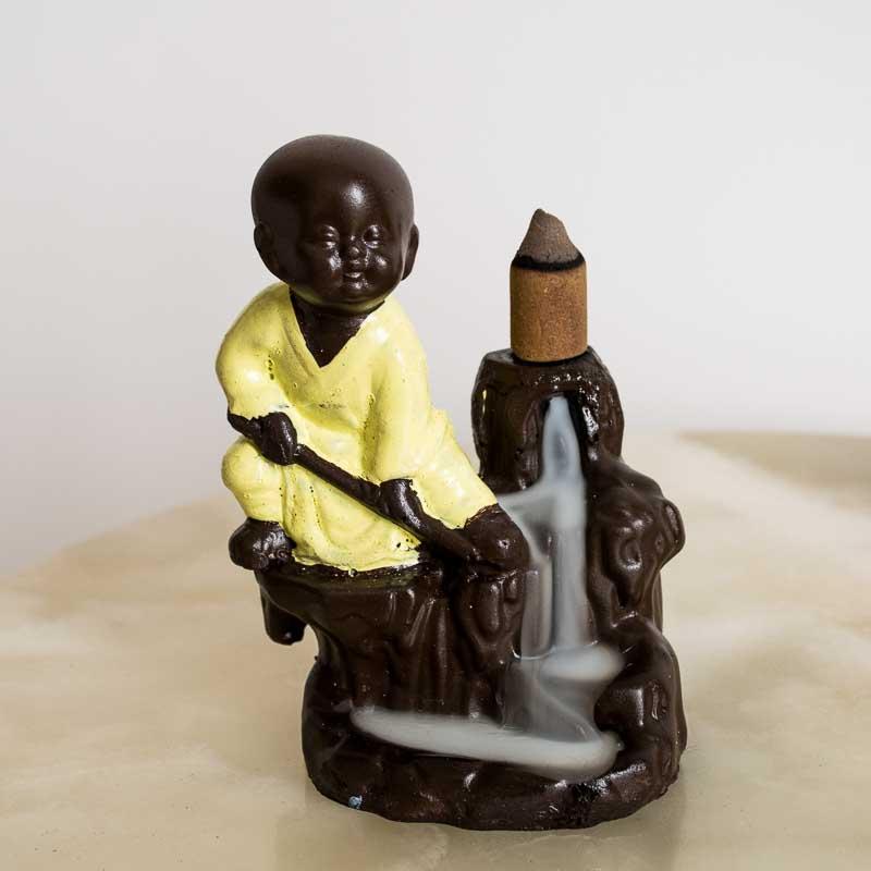 Little Monk Backflow Smoke Waterfall Incense Burner