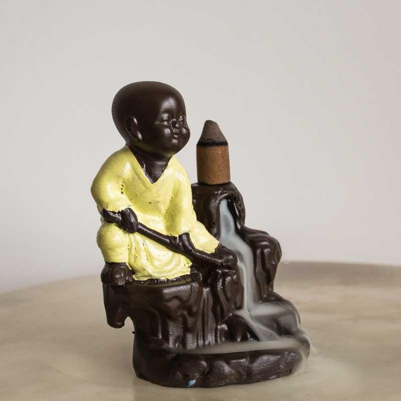 Little Monk Backflow Smoke Waterfall Incense Burner