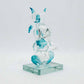 Elegant Ganesh Glass Idol in Blue with Swastik