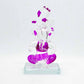 Decorative Ganeshji Glass Idol in Fuchsia with OM