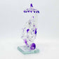 Stunning Ganesh Glass Idol in Violet with Umbrella