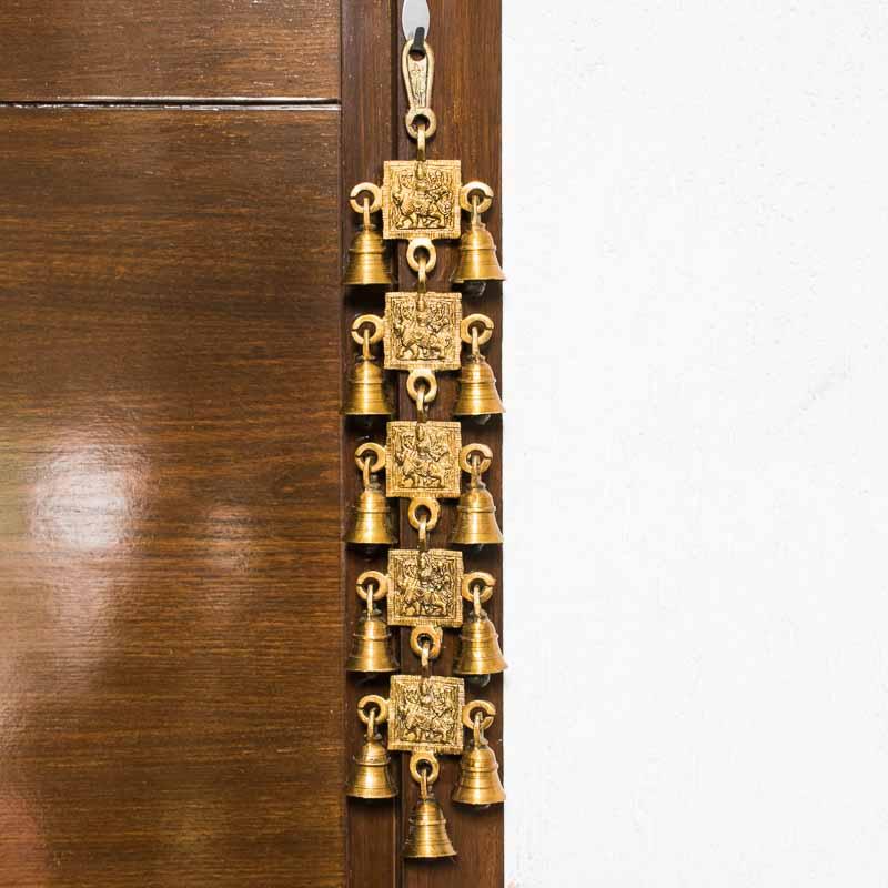 Auspicious Brass Door/Wall Hanging with 11 Bells