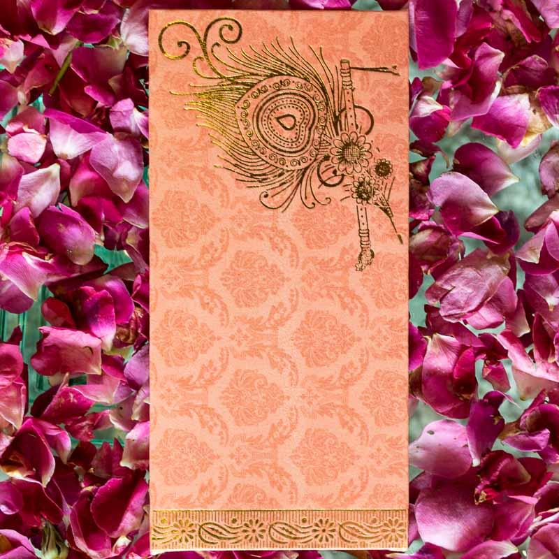 Orange Shagun Envelope (Pack of 5)