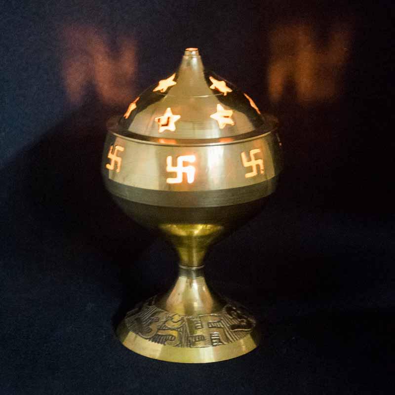 Divine Swastik Akhand Jyoti Brass Diya