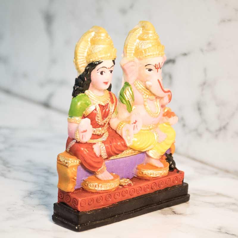 Colorful Laxmi Ganesh Statue