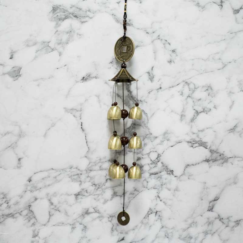 Feng Shui Metal Lucky Coin Bells Wind Chime