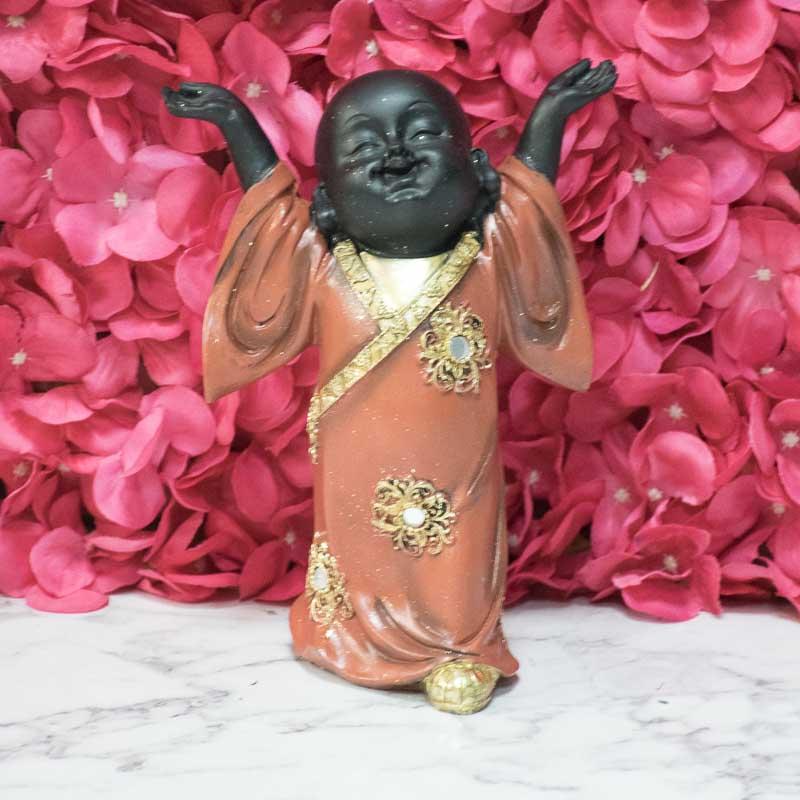 Buddhist Baby Monk Figurine in Elation