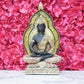 Meditating Serenity Buddha Statue with Mirror-work Backdrop