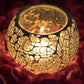 Magnificent Mint Green Crackled T-light Holder