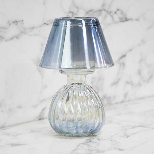 Pristine Silver Glass Candle Holder