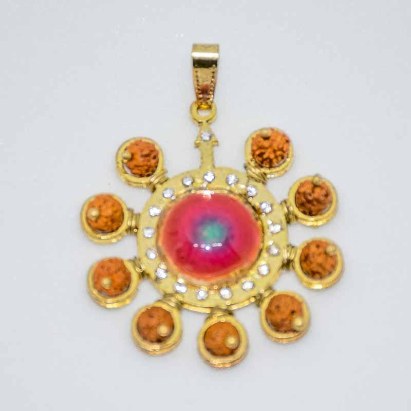 Nazar Dosh Pendant with 9 Rudraksha