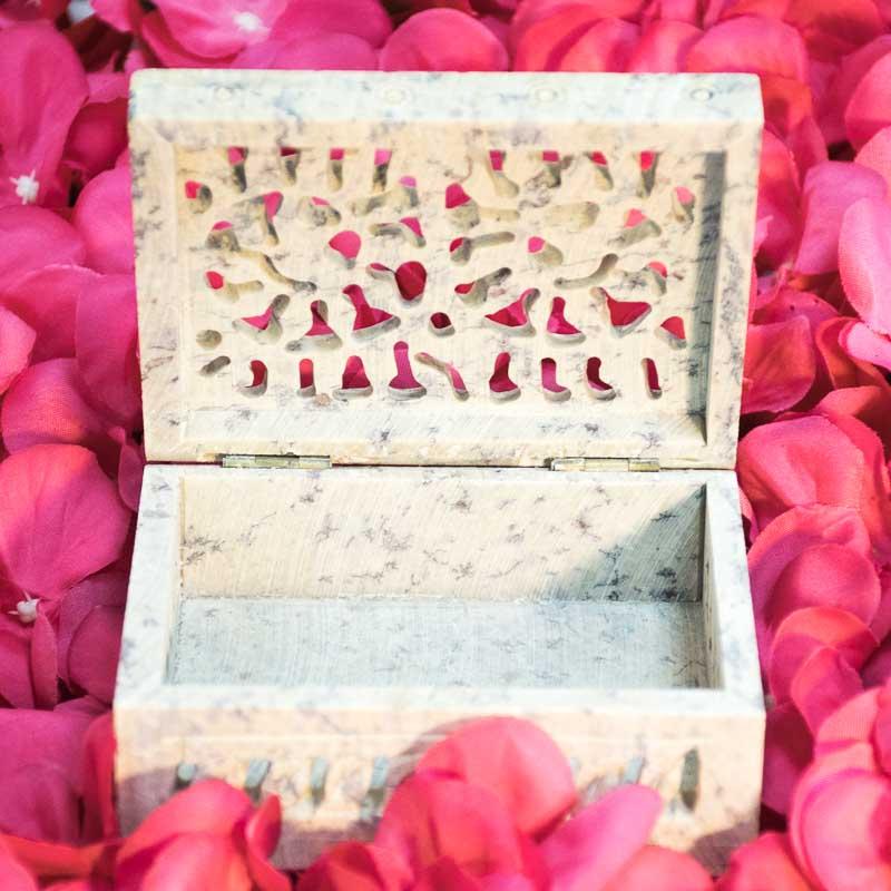 Stunning Marble Trinket Box with Lattice Work