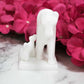 Graceful White Marble Cow and Calf Idol Figurine