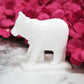 Graceful White Marble Cow and Calf Idol Figurine