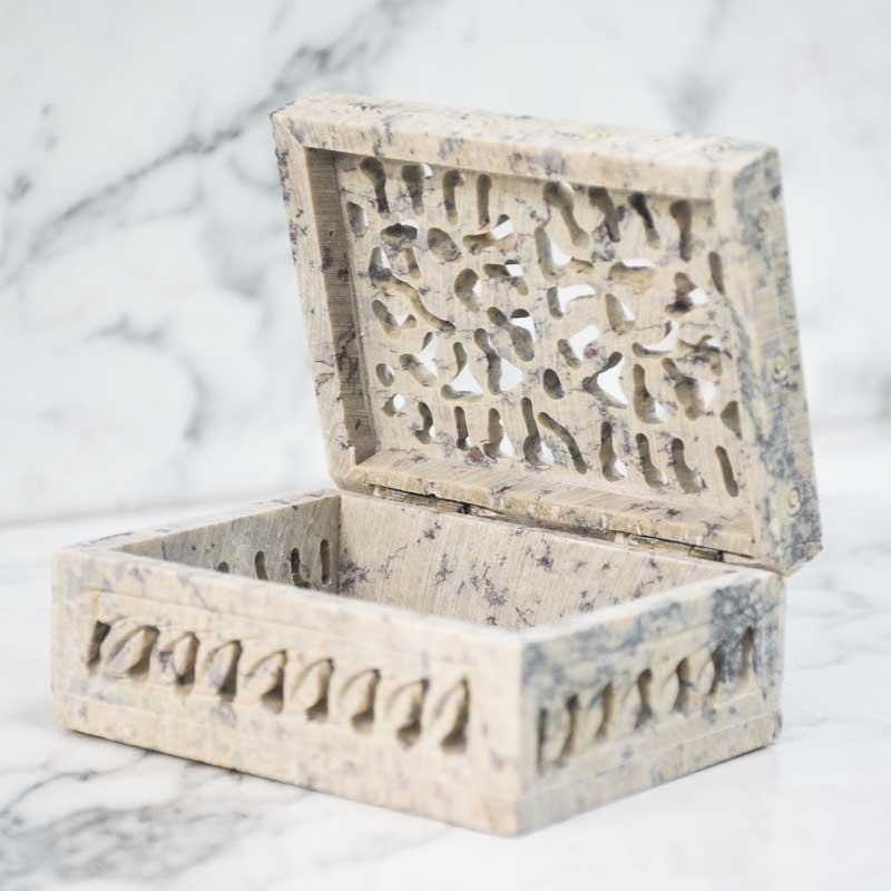 Stunning Marble Trinket Box with Lattice Work