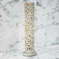 Handcrafted White Marble Leaf Motif Incense Stick Holder