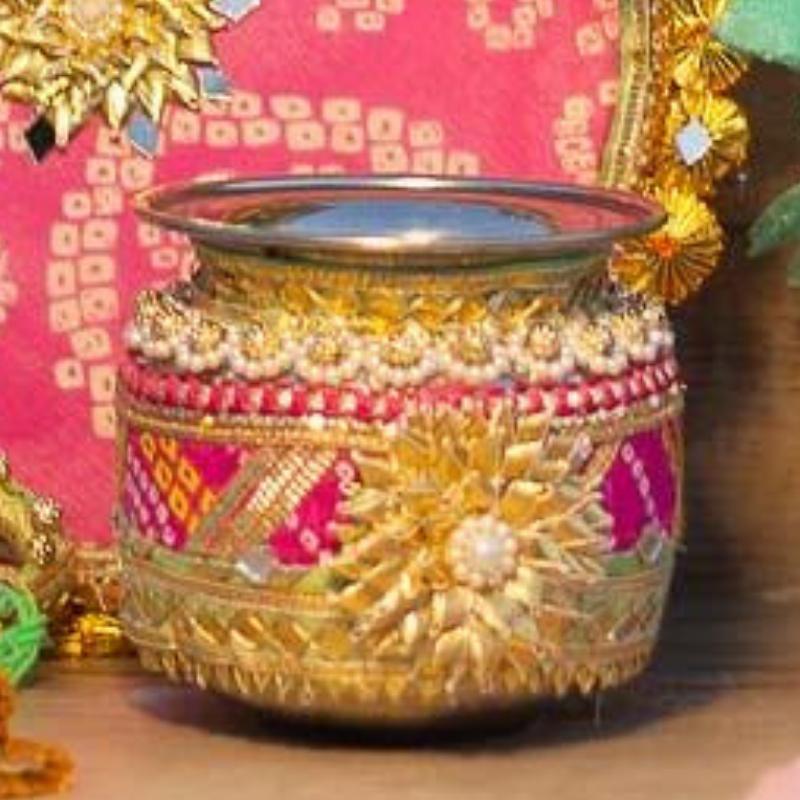 Rani & Mint Jaipuri Lota