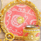 Peach & Gold Pooja Thali