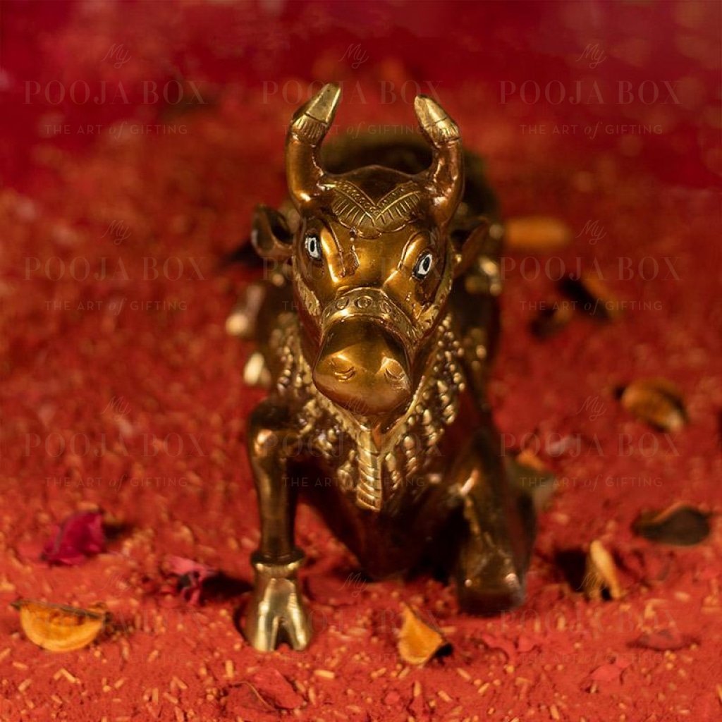 Agraj Brass Nandi Bull Idol