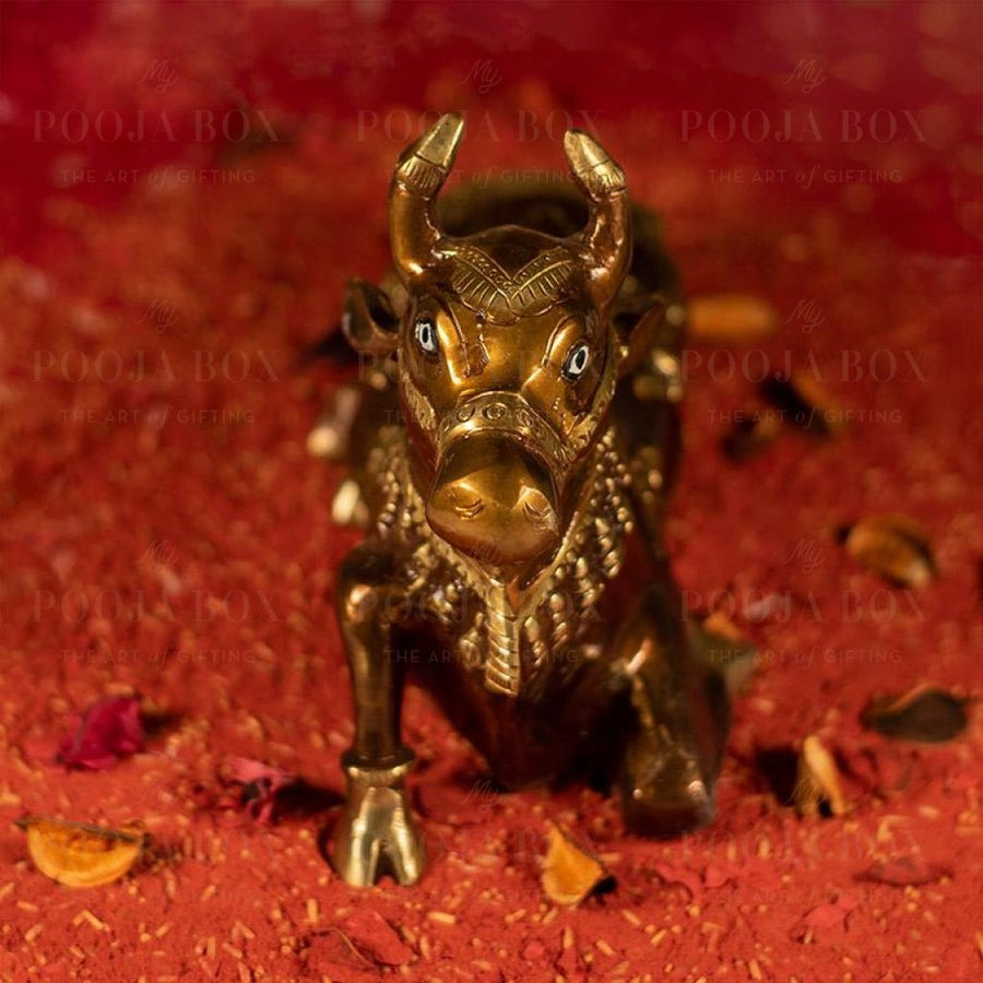 Agraj Brass Nandi Bull Idol