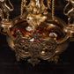 Antique Brass Swing Ganesha Urli