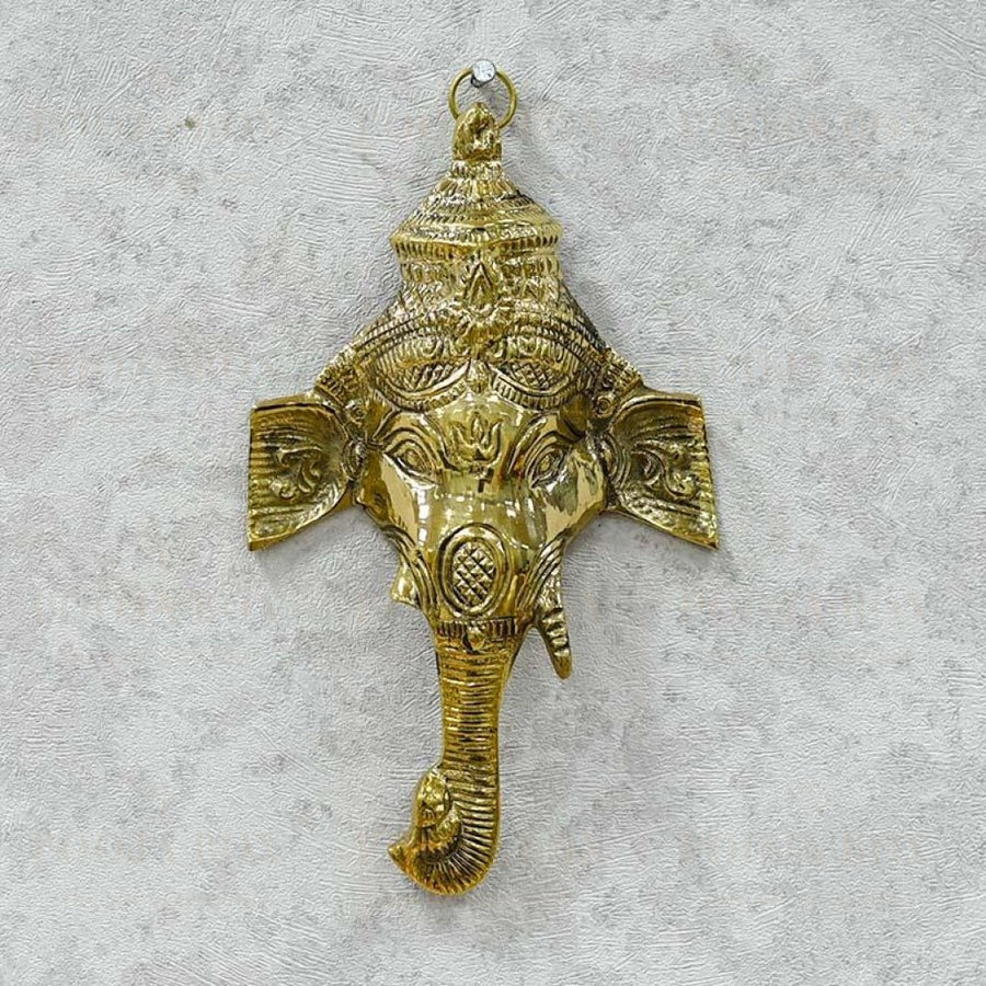 Antique Ganesha Wall Hanging Mask Idol