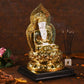 Antique Golden And White Buddha Statue Idols