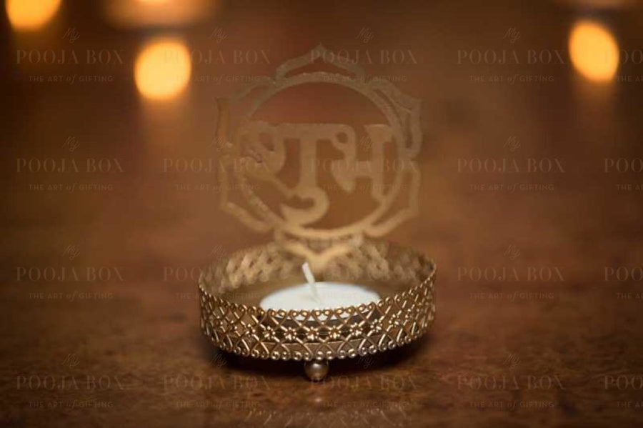 Antique Shubh Shadow Tealight/candle Holder Diya
