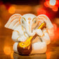 Beautiful Handcrafted Marble Ganesha Idol With Sitar Idol